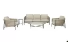 Zestaw ogrodowy wypoczynkowy w kolorze taupe z sofą trzyosobową AppleBee bora bora
