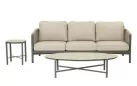 Zestaw ogrodowy wypoczynkowy w kolorze taupe z sofą trzyosobową AppleBee bora bora