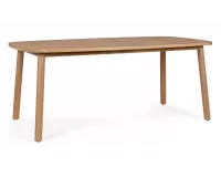 Stół ogrodowy z ładnie zaokrąglonym blatem z drewna akacji Pablo 183 bizzotto