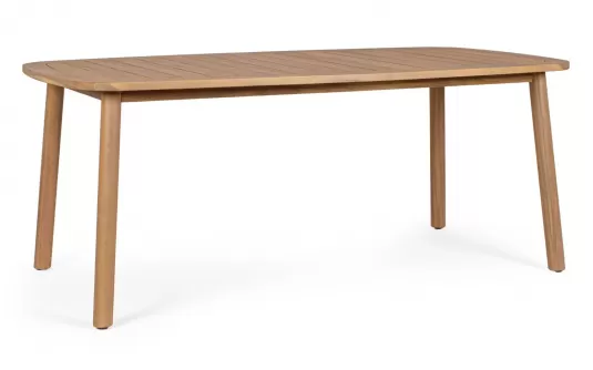 Stół ogrodowy z ładnie zaokrąglonym blatem z drewna akacji Pablo 183 bizzotto