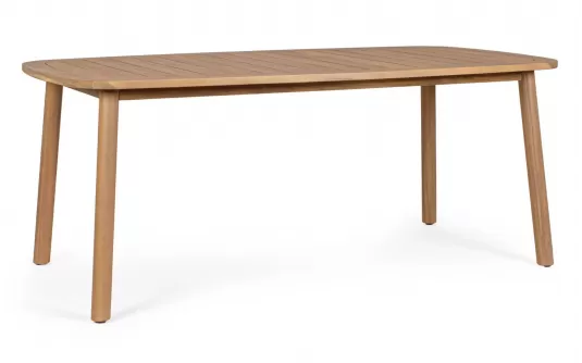 Stół ogrodowy z ładnie zaokrąglonym blatem z drewna akacji Pablo 183 bizzotto