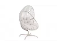 Fotel ogrodowy typu cocoon jasnobeżowy palawan bizzotto