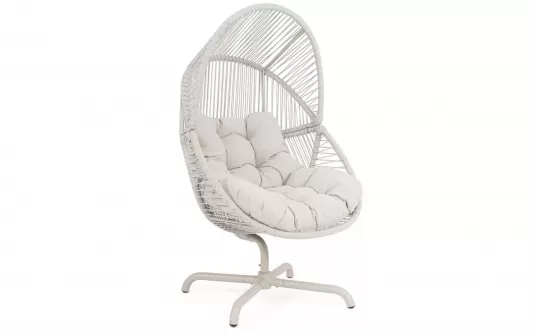 Fotel ogrodowy typu cocoon jasnobeżowy palawan bizzotto