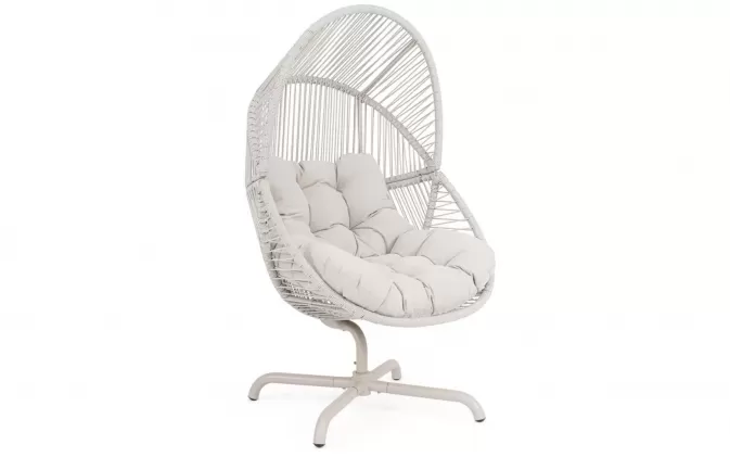 Fotel ogrodowy typu cocoon jasnobeżowy palawan bizzotto