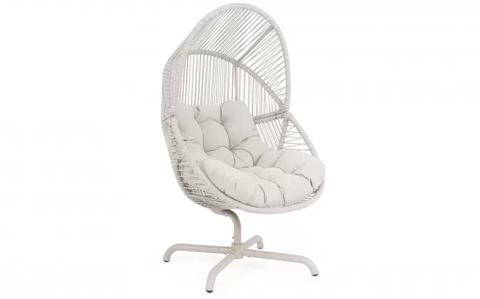 Fotel ogrodowy typu cocoon jasnobeżowy palawan bizzotto