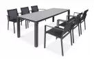 Zestaw stołowy na taras w kolorze antracyt z ceramicznym blatem w stołu Concept primavera life