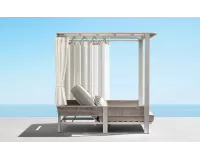 Luksusowe łóżko z zadaszeniem odczuwanym dwuosobowe borromeo higold