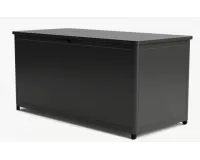 Grafitowa skrzynia ogrodowa aluminiowa z kółkami live 170 x 90 x 90 cm