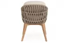 Tauoe krzesło obiadowe TAMIRES drewno teak i lina polipropylenowa