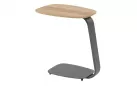 Aluminiowy stolik boczny antracytowy czy z blatem z drewna teak GENTLE