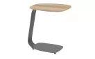 Aluminiowy stolik boczny antracytowy czy z blatem z drewna teak GENTLE
