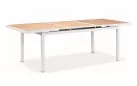 Biały stół ogrodowy rozsuwany 180-240 z blatem teak HECK Higold