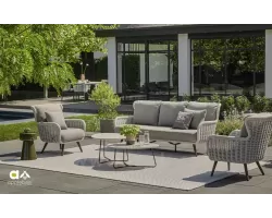 Luksusowy zestaw wypoczynkowy z wysokimi oparciami w klasycznym stylu KEY LARGO applebee