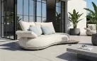Luksusowa sofa ogrodowa CALLA Higold boucle ze stolikiem bocznym