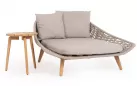 Okrągły stolik kawowy średnica 47 cm z drewna teak tamires