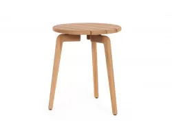 Okrągły stolik kawowy średnica 47 cm z drewna teak tamires