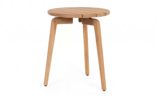 Okrągły stolik kawowy średnica 47 cm z drewna teak tamires