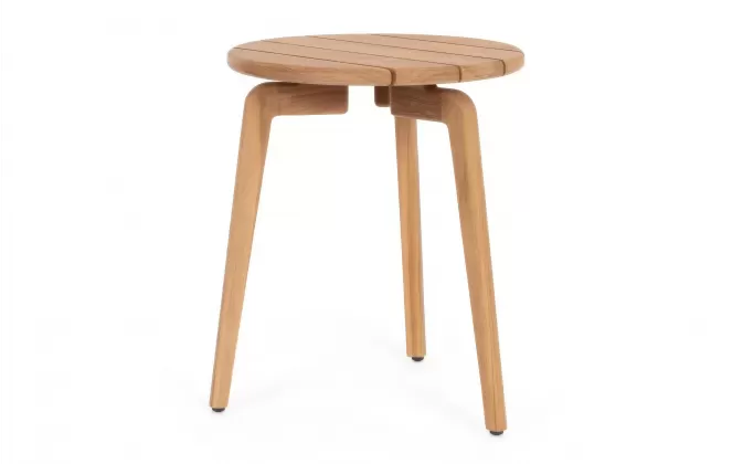 Okrągły stolik kawowy średnica 47 cm z drewna teak tamires