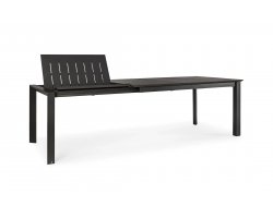 Ciemnoszary rozkładany stół 160-240x100 aluminiowy ogrodowy KONNOR bizzotto