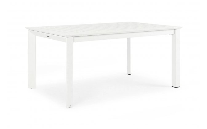 Biały rozkładany stół 160-240x100 aluminiowy ogrodowy KONNOR bizzotto