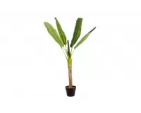 Sztuczna roślina doniczkowa ozdobna bananowiec 113 cm 7 liści