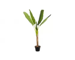 Sztuczna roślina doniczkowa ozdobna bananowiec 113 cm 7 liści
