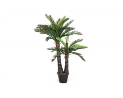 Sztuczna palma dekoracyjna z 2 pniami 150 cm 36 liści