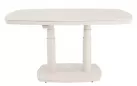 Stolik ogrodowy beżowy z kamiennym blatem 135x83x51/72 cm  