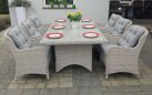 jasnoszary zestaw stołowy dla 6 osób