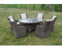 zestaw stołowy ogrodowy brązowoszary-mix