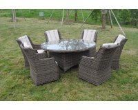 zestaw stołowy ogrodowy brązowoszary-mix