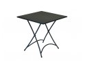 Kwadratowy składany stolik stalowy ogrodowy ocynkowany grafitowy 70x70 SINNA