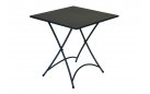 Kwadratowy składany stolik stalowy ogrodowy ocynkowany grafitowy 70x70 SINNA