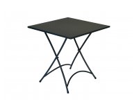 Kwadratowy składany stolik stalowy ogrodowy ocynkowany grafitowy 70x70 SINNA