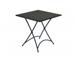 Kwadratowy składany stolik stalowy ogrodowy ocynkowany grafitowy 70x70 SINNA