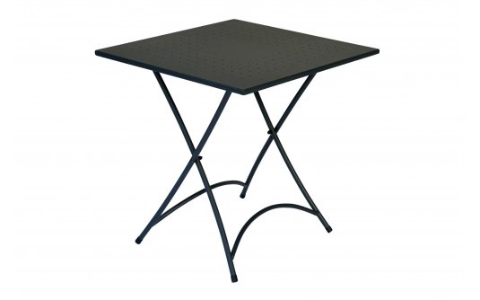 Kwadratowy składany stolik stalowy ogrodowy ocynkowany grafitowy 70x70 SINNA Kwadratowy składany stolik stalowy ogrodowy ocynkowany grafitowy 70x70 SINNA