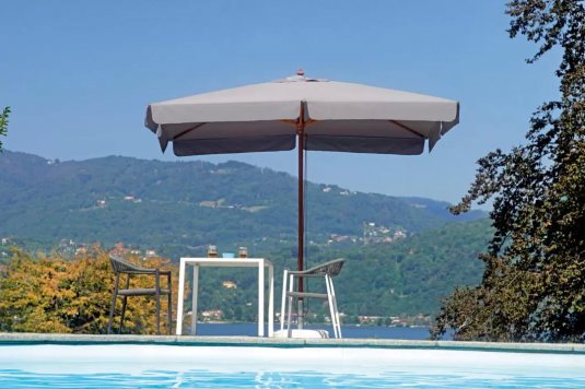Szary parasol 3x2 noga centralna 3x2 m LUXO