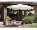 Biały parasol 8-kątny z falbaną śr. 300 cm