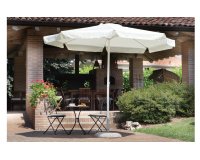 Biały parasol 8-kątny z falbaną śr. 300 cm