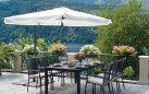 kremowy parasol ogrodowy 3x2 m noga boczna