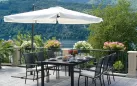kremowy parasol ogrodowy 3x2 m noga boczna