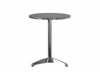 Okrągły stolik aluminiowy ⌀60 PINTO z frezowanym blatem