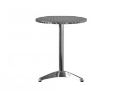 Okrągły stolik aluminiowy ⌀60 PINTO z frezowanym blatem