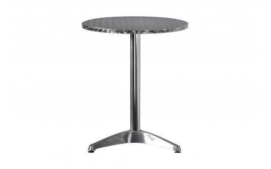 Okrągły stolik aluminiowy ⌀60 PINTO z frezowanym blatem Okrągły stolik aluminiowy ⌀60 PINTO z frezowanym blatem