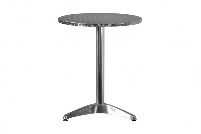 Okrągły stolik aluminiowy ⌀60 PINTO z frezowanym blatem