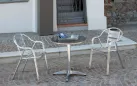 Okrągły aluminiowy stolik bistro na nodze średnica 70 cm PINTO 