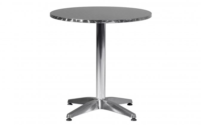 Okrągły aluminiowy stolik bistro na nodze średnica 70 cm PINTO 