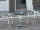 Okrągły aluminiowy stolik bistro na nodze średnica 70 cm PINTO 