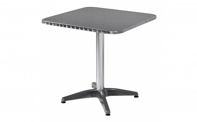 Aluminiowy stolik kwadratowy do ogródków kawiarnianych 70x70 cm 