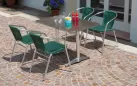 Prostokątny stół aluminiowy 110x70 cm do ogródków kawiarnianych